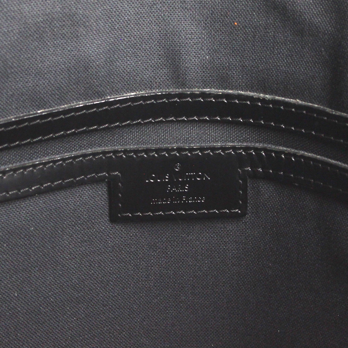 Louis Vuitton briefcase in damier canvas and black leather - Detail D4