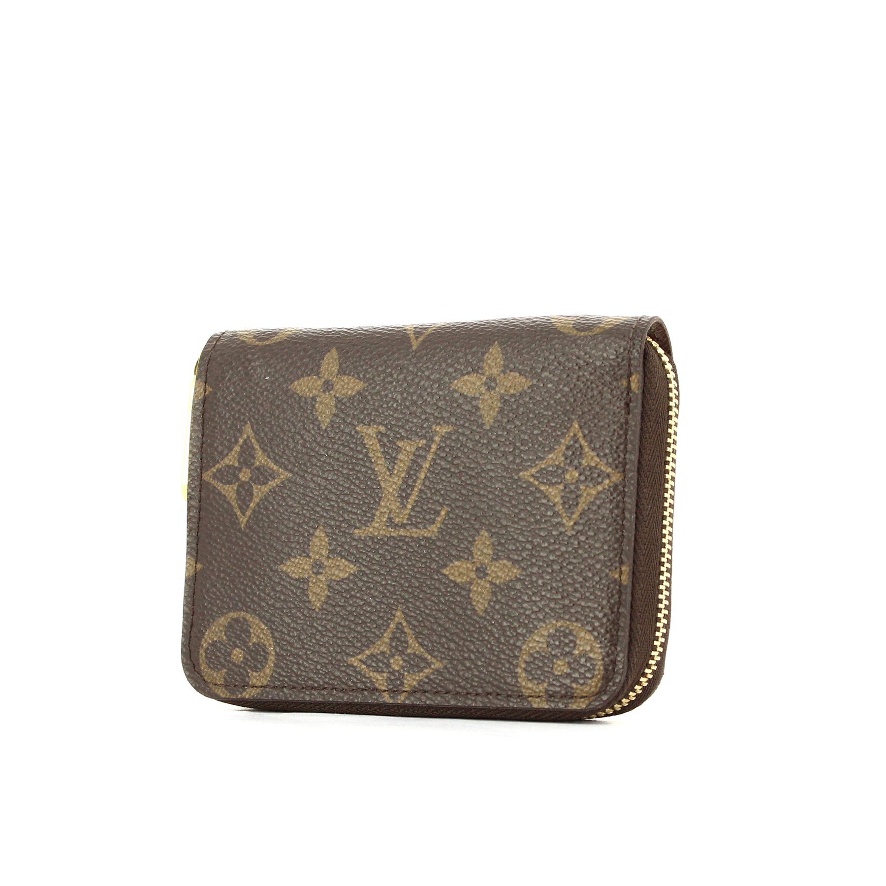 Louis Vuitton wallet in monogram canvas and natural leather - Detail D1