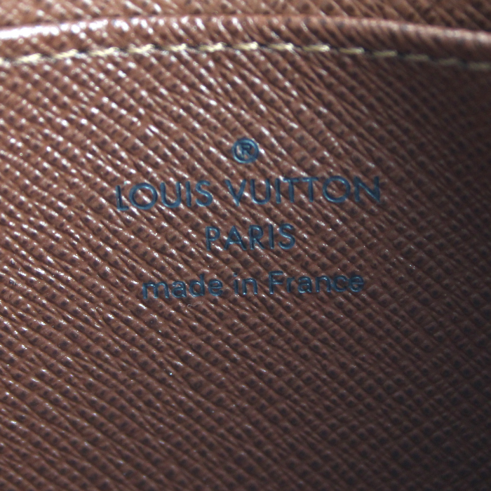 Borsellino in tela monogram e pelle naturale - Detail D4