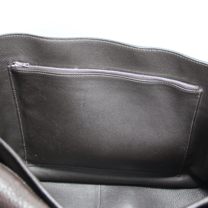 Borsa bisaccia in pelle marrone - Detail D3