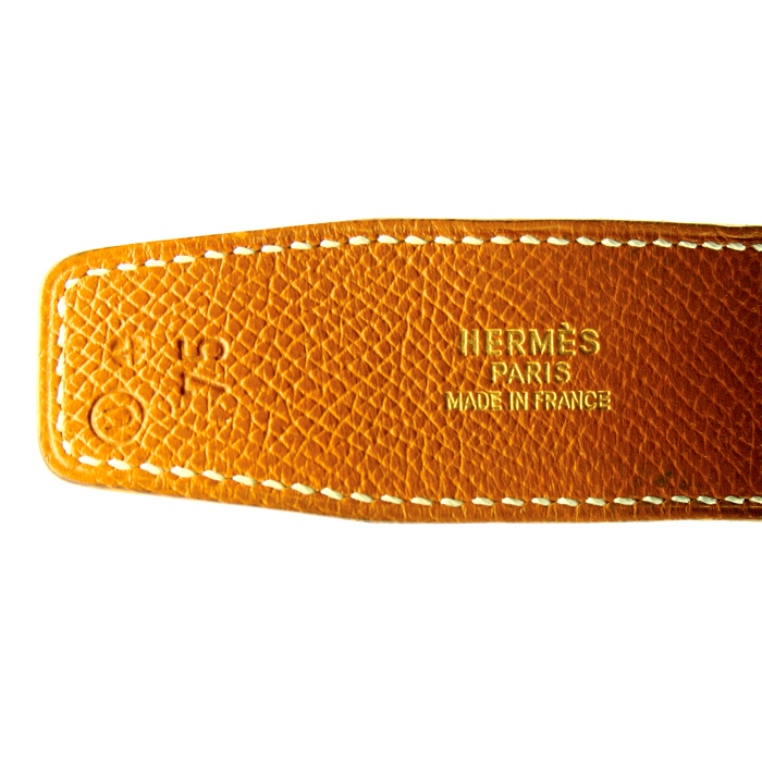 Cinturón en cuero epsom marrón - Detail D2