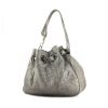 Handbag in silver leather cannage - 00pp thumbnail