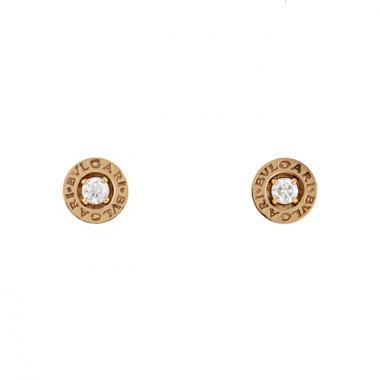 Paire de puces d'oreilles Bulgari Bulgari Bulgari en or rose et en diamant