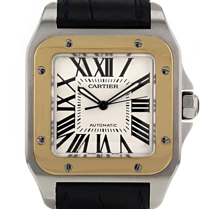 tabaco puño Reconocimiento Reloj de pulsera Cartier Santos-100 322908 | Collector Square