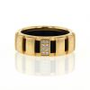 Chaumet Class One small model ring in yellow gold,  rubber and diamonds - 360 thumbnail