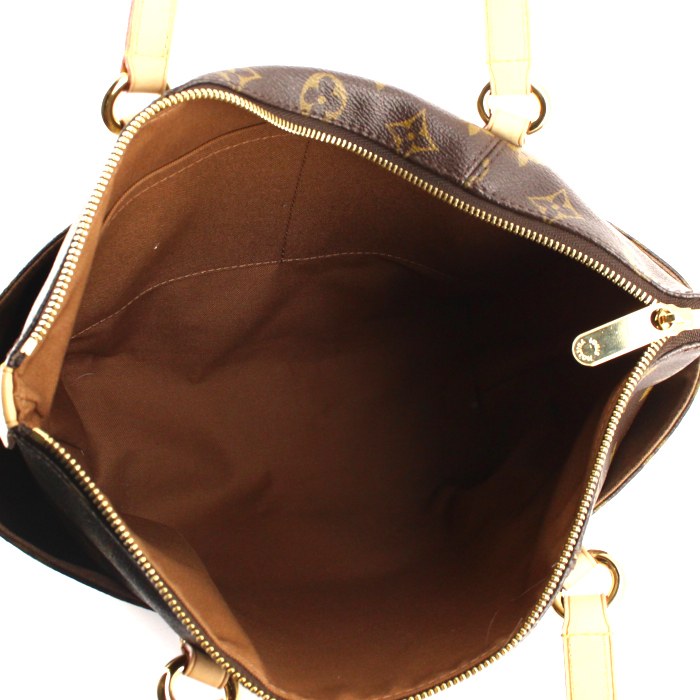 Louis Vuitton Totally shopping bag in monogram canvas and natural leather - Detail D2