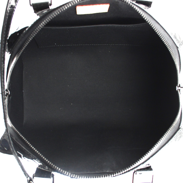 Sac à main Louis Vuitton en cuir vernis monogram noir - Detail D3