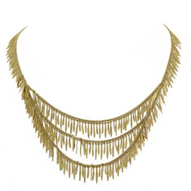 Collana H. Stern Feathers in oro giallo