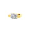 Vintage 1970's ring in yellow gold,  white gold and diamonds - 00pp thumbnail