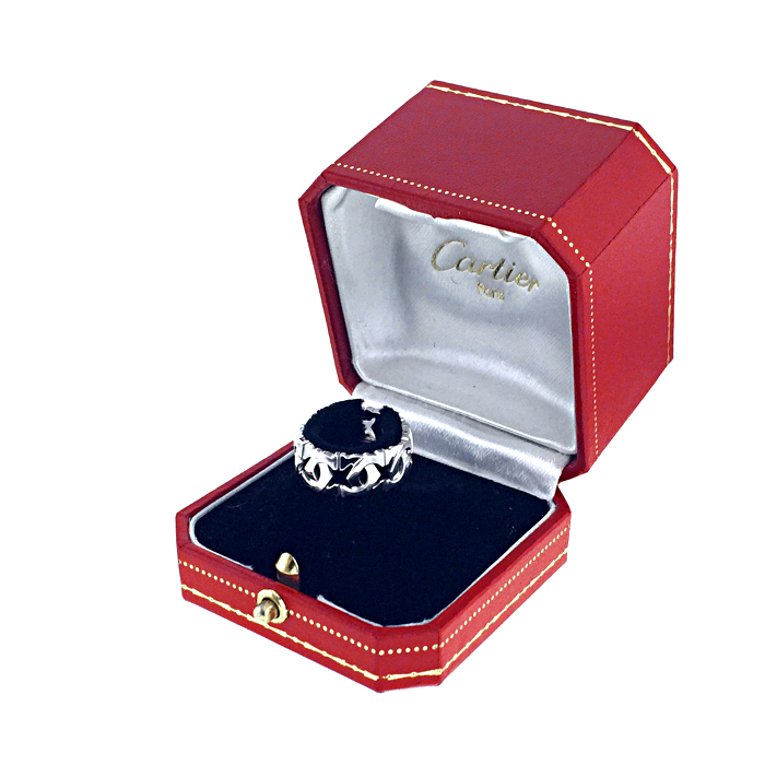 Bague Cartier C De Cartier en or blanc - Detail D2
