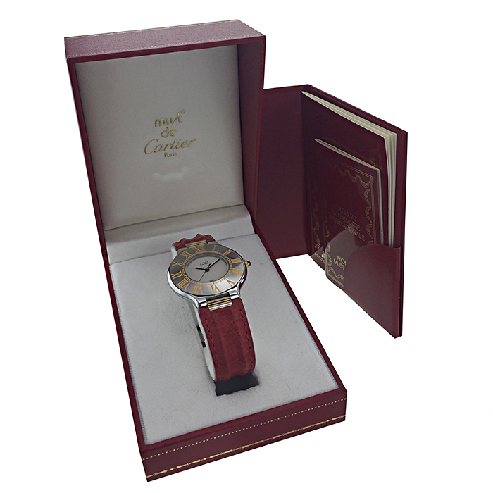 Reloj Cartier Must 21 de oro y acero Circa  1990 - Detail D2