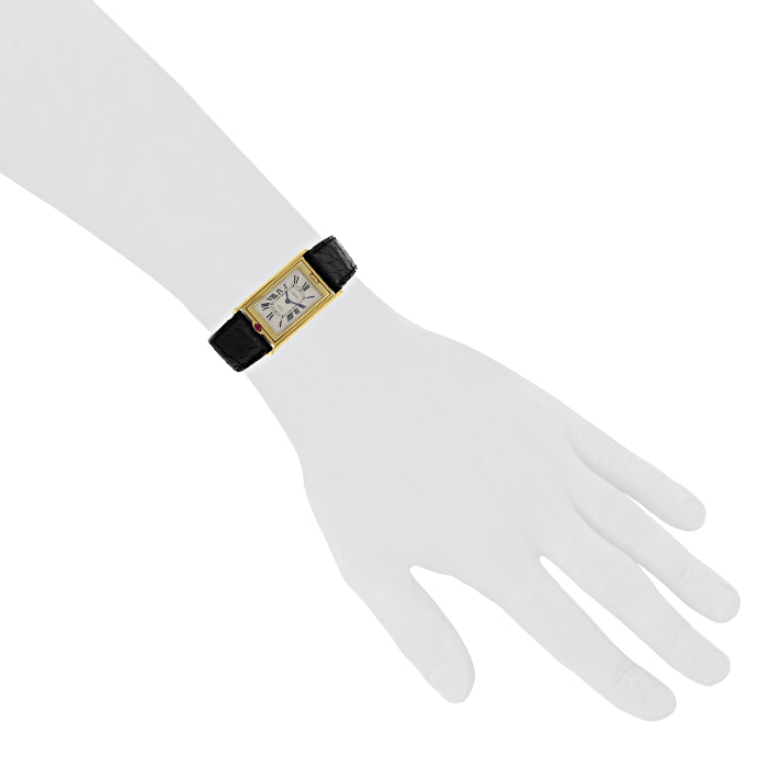 Montre Cartier Tank Basculante en or jaune Vers 1980 - Detail D1