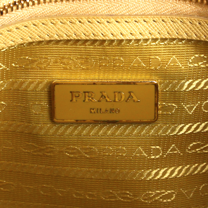 Borsa in pelle saffiano gialla - Detail D4