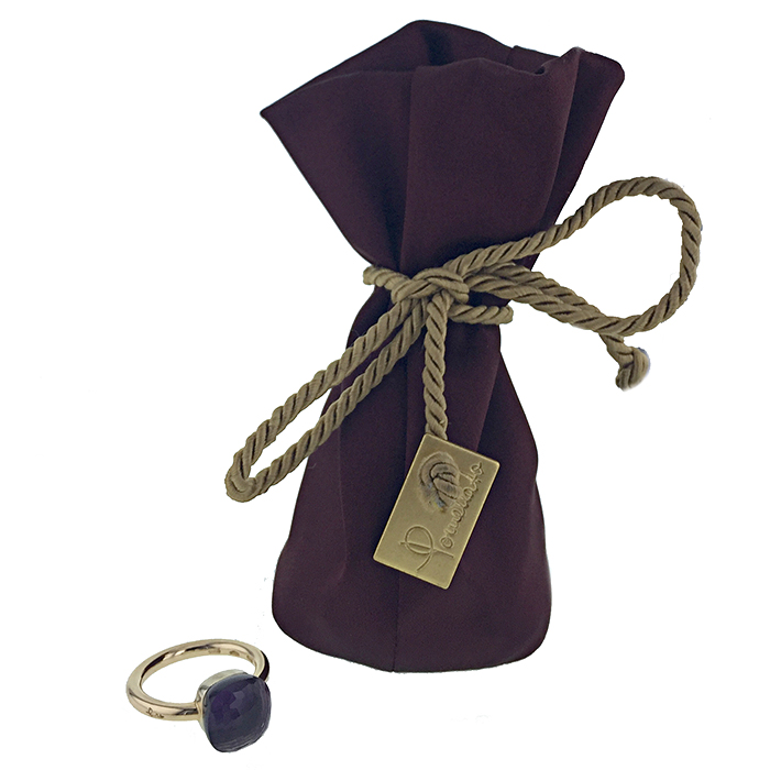 Pomellato Nudo ring in pink gold and amethyst - Detail D2