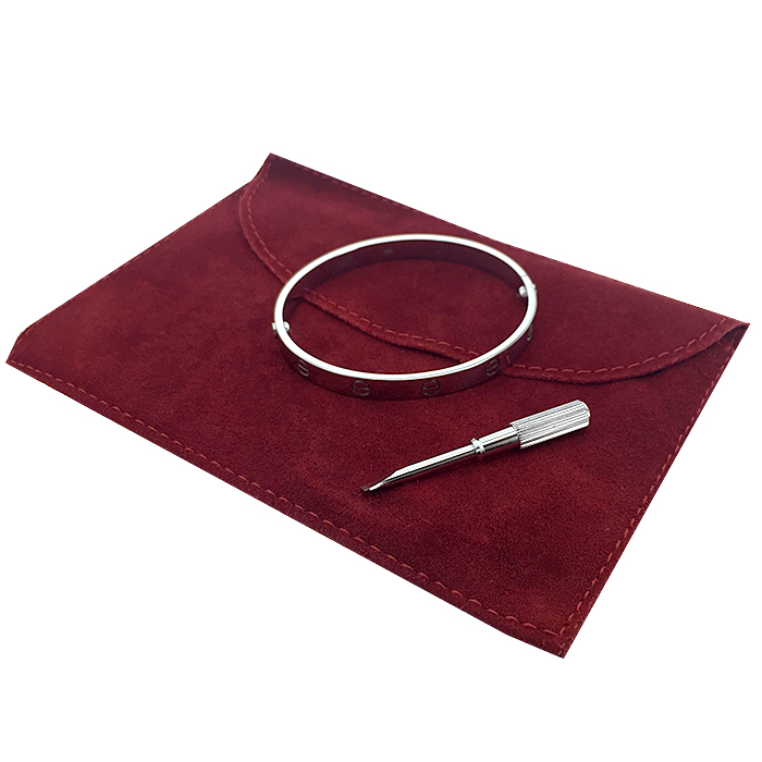 Bracelet Cartier Love en or blanc - Detail D2