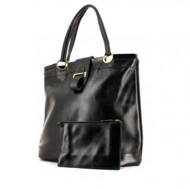Hermes Berry handbag in black box leather