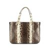 Bulgari handbag in brown python and black suede - 360 thumbnail
