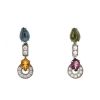 Bulgari Allegra earrings in white gold,  diamonds and colored stones - 00pp thumbnail