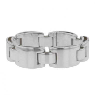 Brazalete articulado Hermes Luna Park en plata