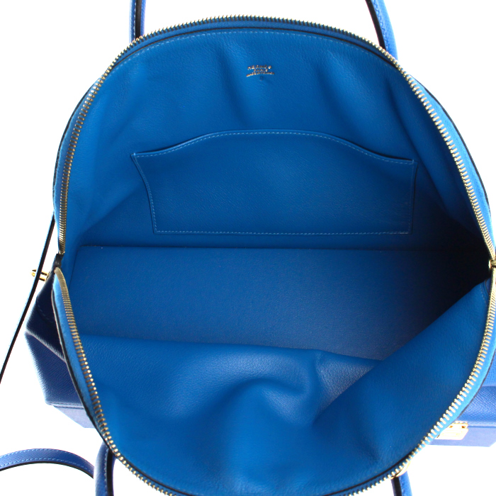 Hermes Mac Pherson handbag in blue epsom leather - Detail D3