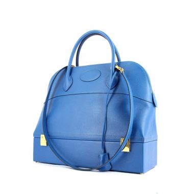 Bolso de mano Hermes Mac Pherson en cuero epsom azul