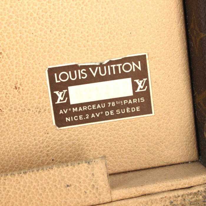 Porta-documentos Louis Vuitton en lona Monogram y cuero natural - Detail D3