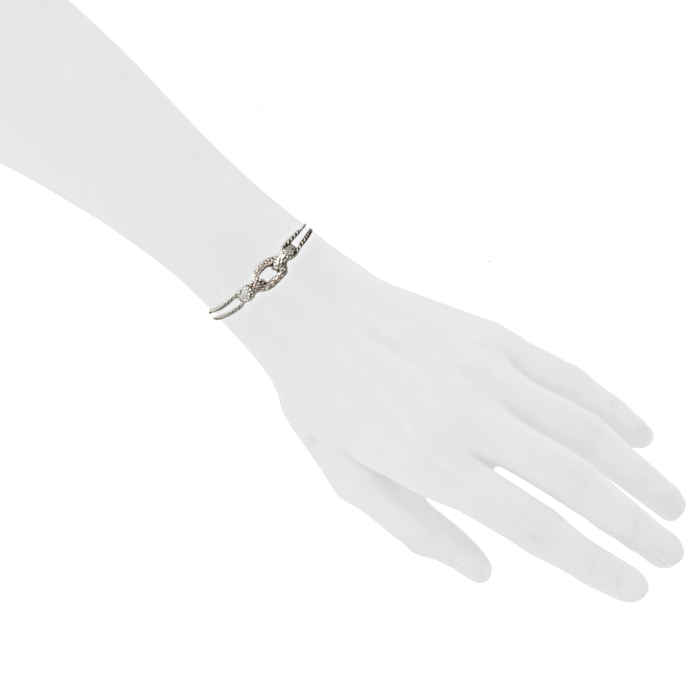 Brazalete Boucheron Serpent Bohème en oro blanco y diamantes - Detail D1