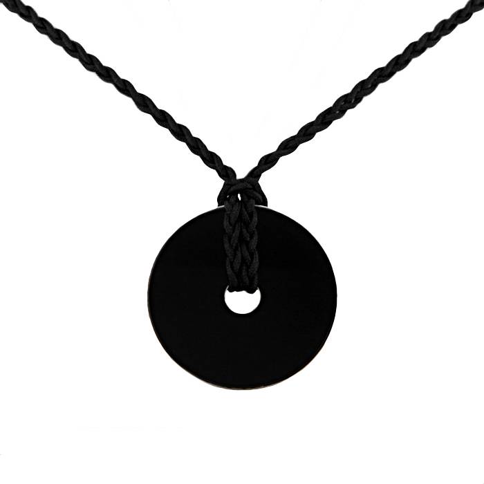 Pendentif Dinh Van Pi Chinois grand modèle en argent et onyx