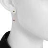 Paire de pendants d'oreilles Dior Mimioui en or jaune,  diamants et pierres précieuses - Detail D1 thumbnail