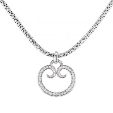 O.J. Perrin necklace in white gold and diamonds