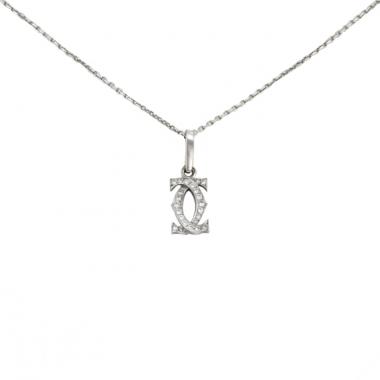 Pendentif Cartier C De Cartier en or blanc et diamants