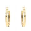 Chaumet Lien large model hoop earrings in yellow gold and diamonds - 00pp thumbnail