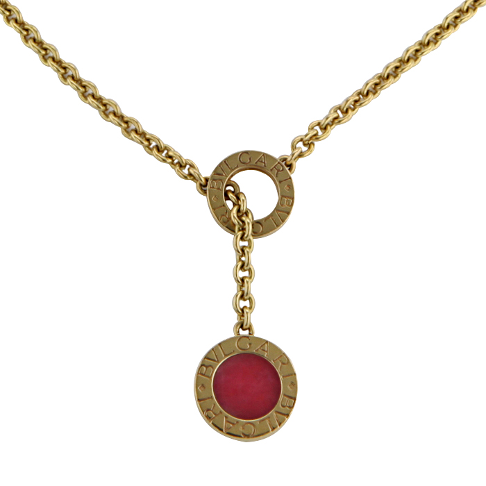 Collana Bulgari Bulgari Bulgari in oro giallo,  lapislazzuli e corallo - Detail D2