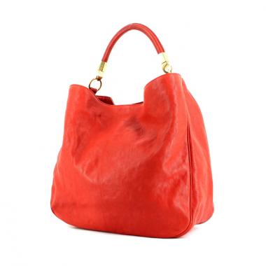 Bolso de mano Saint Laurent Roady en cuero rojo