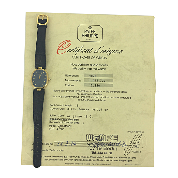 Reloj Patek Philippe Golden Ellipse de oro amarillo Circa  2000