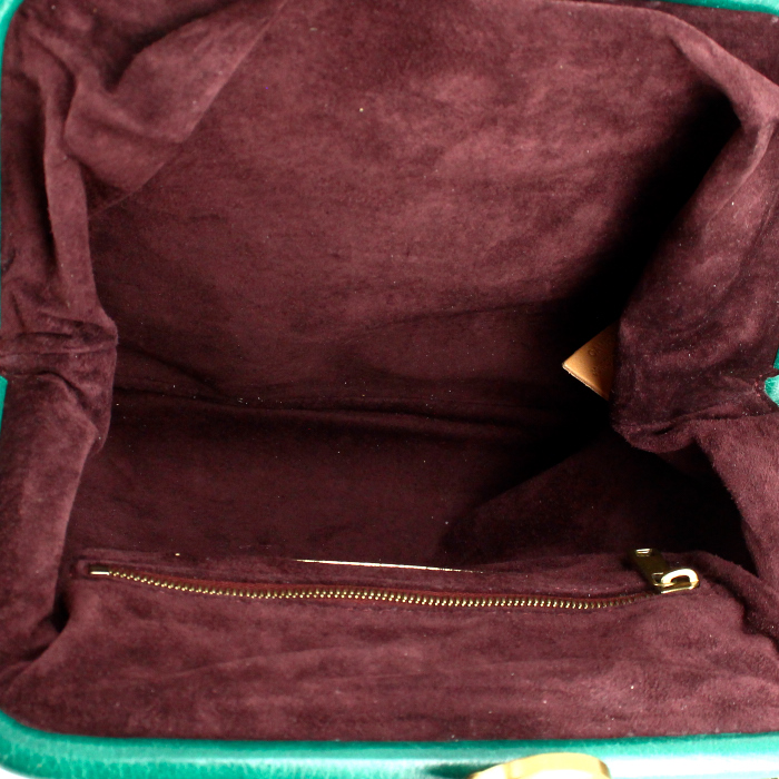 Bolso de mano Marc Jacobs en cuero acolchado verde - Detail D2