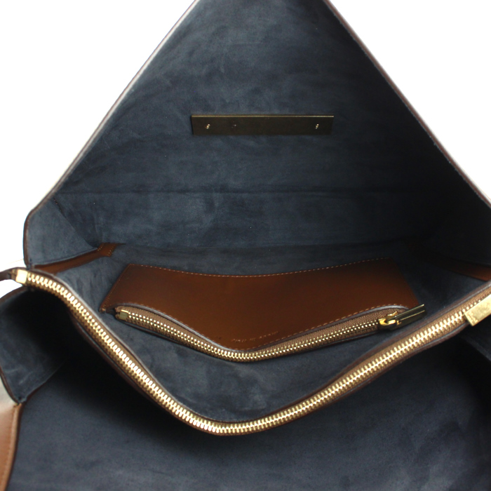 Borsa Celine Blade in pelle marrone - Detail D2