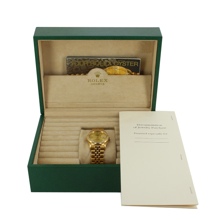 Reloj Rolex Oyster Perpetual Datejust de oro amarillo Ref :  16238 Circa  2001 - Detail D2