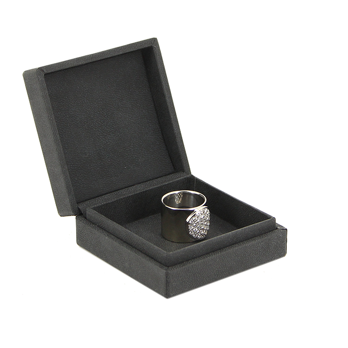 Sortija Dinh Van Anthea modelo grande en oro blanco y diamantes - Detail D2