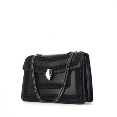 Bulgari Serpenti handbag in black leather
