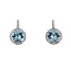 Poiray Fille earrings in white gold and diamonds and in topaz - 00pp thumbnail