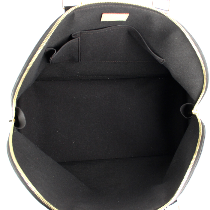 Borsa Alma modello grande in pelle verniciata monogram marrone - Detail D2