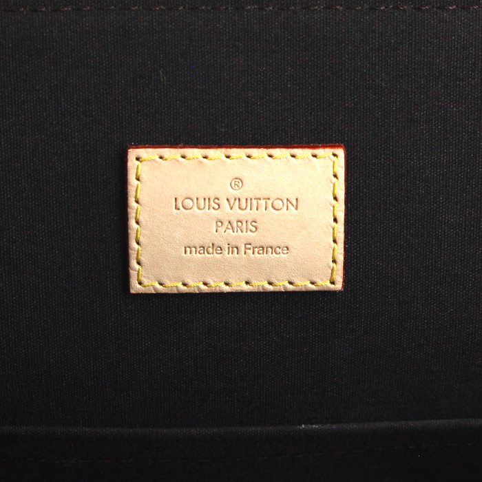 Borsa Alma modello grande in pelle verniciata monogram marrone - Detail D3