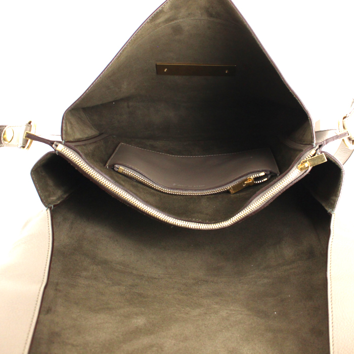 Borsa Blade in pelle color talpa - Detail D3