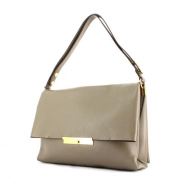 Borsa Blade in pelle color talpa