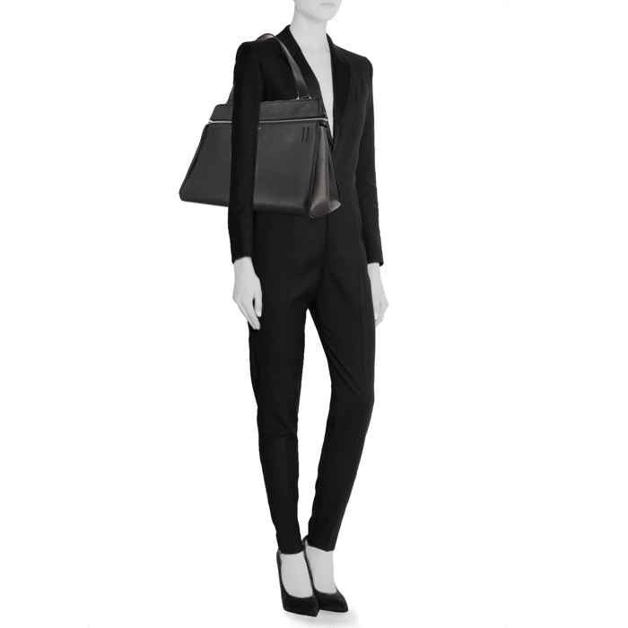 Borsa Edge in pelle nera - Detail D1