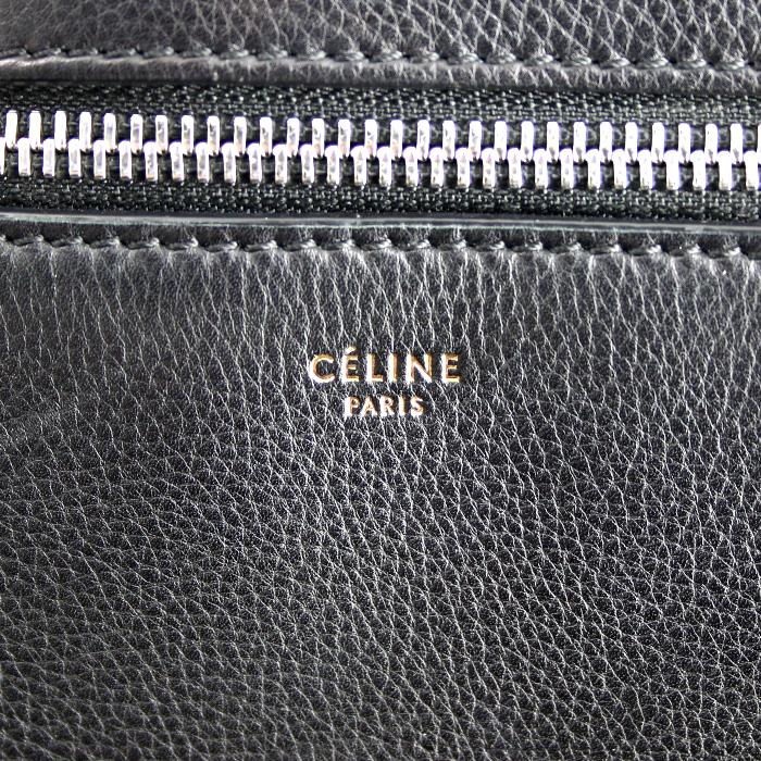 Bolso de mano Celine Edge en cuero negro - Detail D3