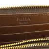 Portefeuille Prada en cuir marron - Detail D4 thumbnail