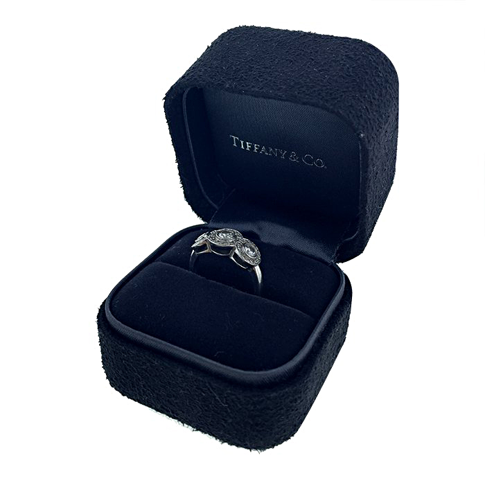 Sortija Tiffany & Co Circlet en platino y en diamantes - Detail D2