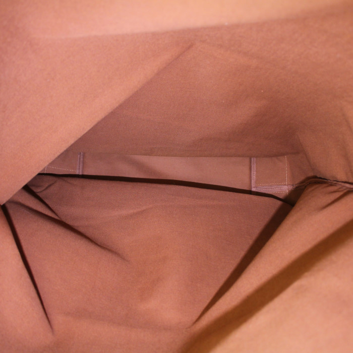 Bolso formato bolsa Louis Vuitton en lona Monogram y cuero natural - Detail D3